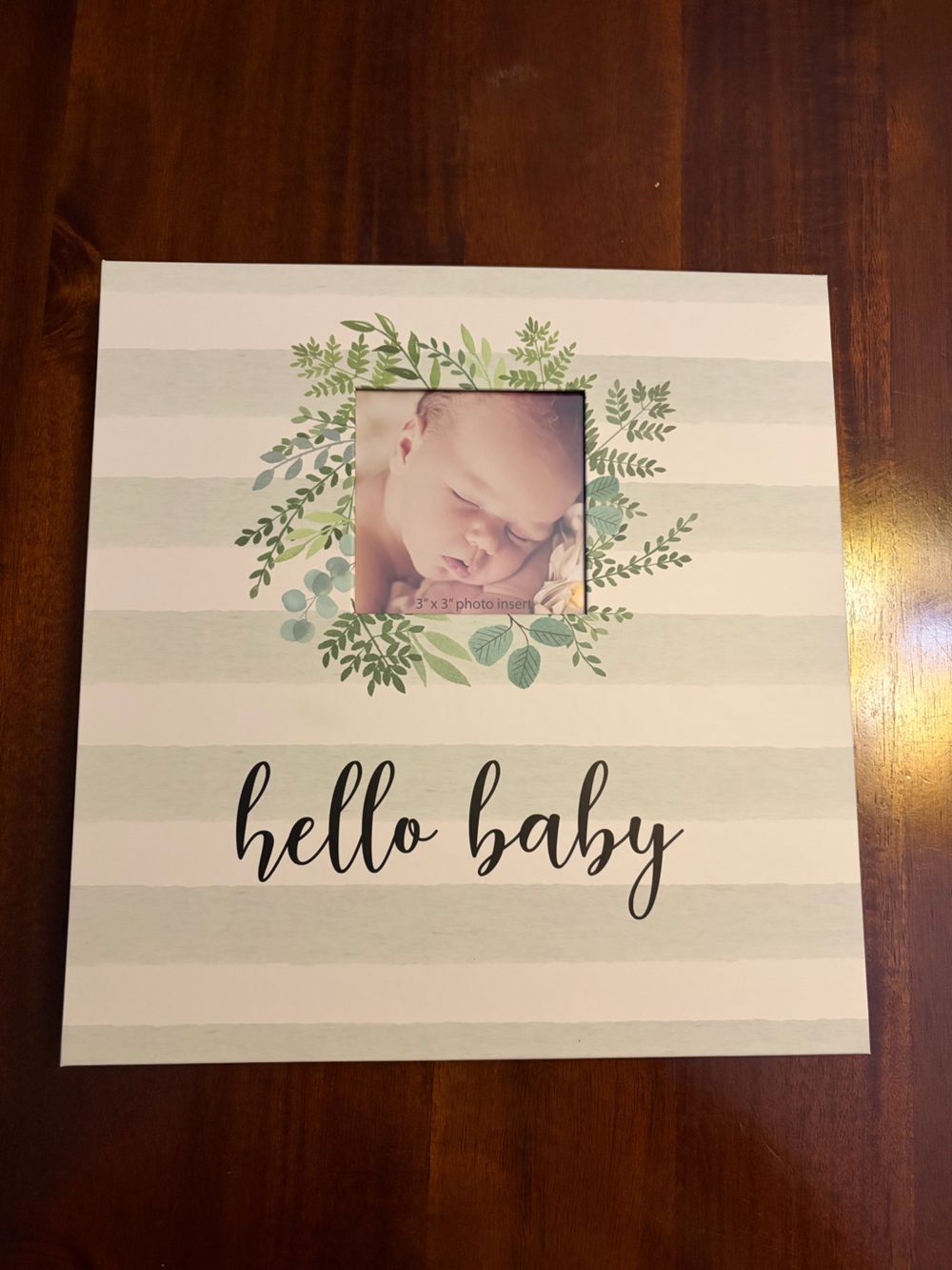 Hello Baby Green Stripe memory book